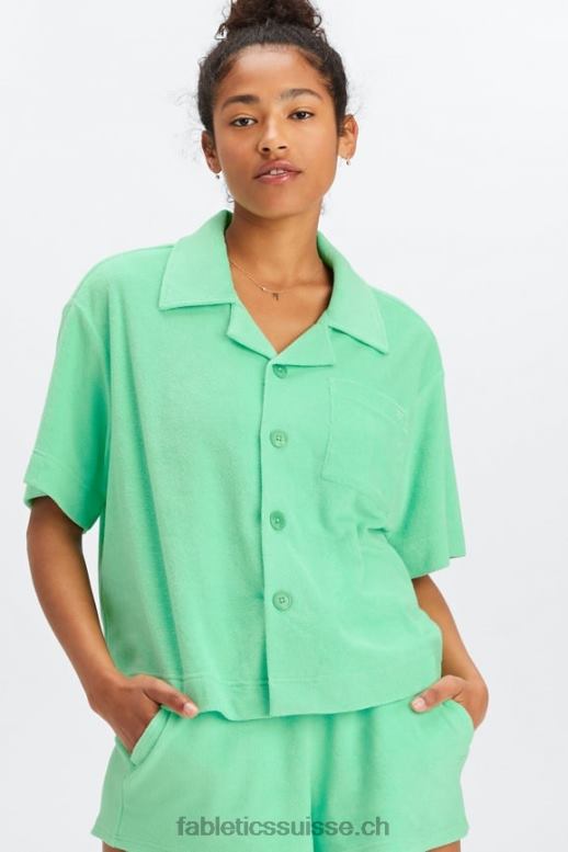 femmes bouton carré éponge île vers le haut B0B6R2038 eau tropicale Fabletics