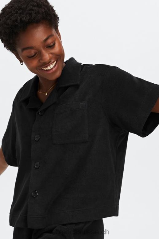 femmes bouton carré éponge île vers le haut B0B6R2040 noir Fabletics