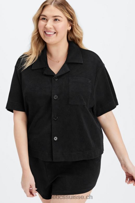 femmes bouton carré éponge île vers le haut B0B6R2041 noir Fabletics