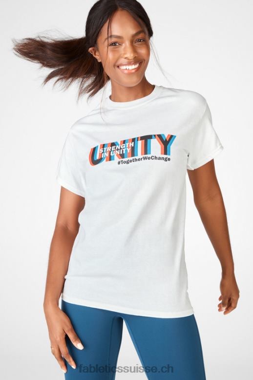 femmes force dans l\'unité tee B0B6R2078 blanc/unité Fabletics