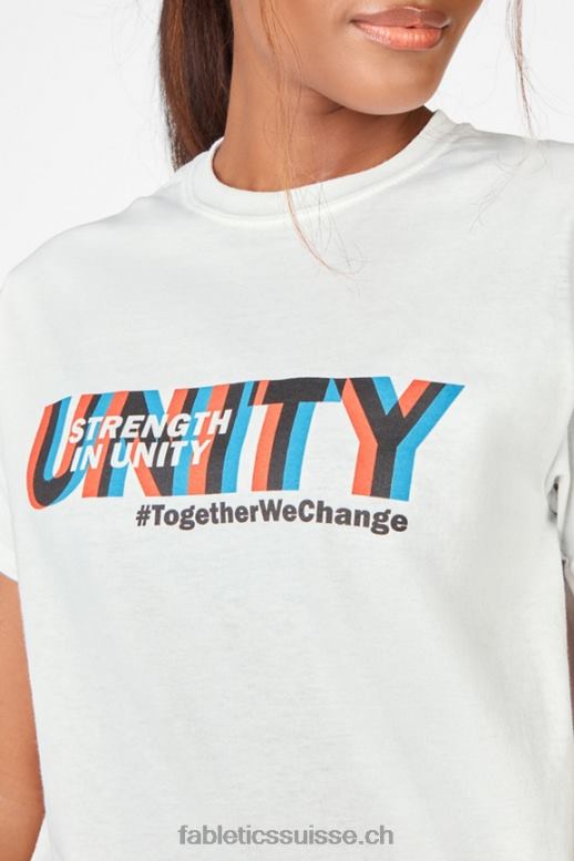femmes force dans l\'unité tee B0B6R2078 blanc/unité Fabletics