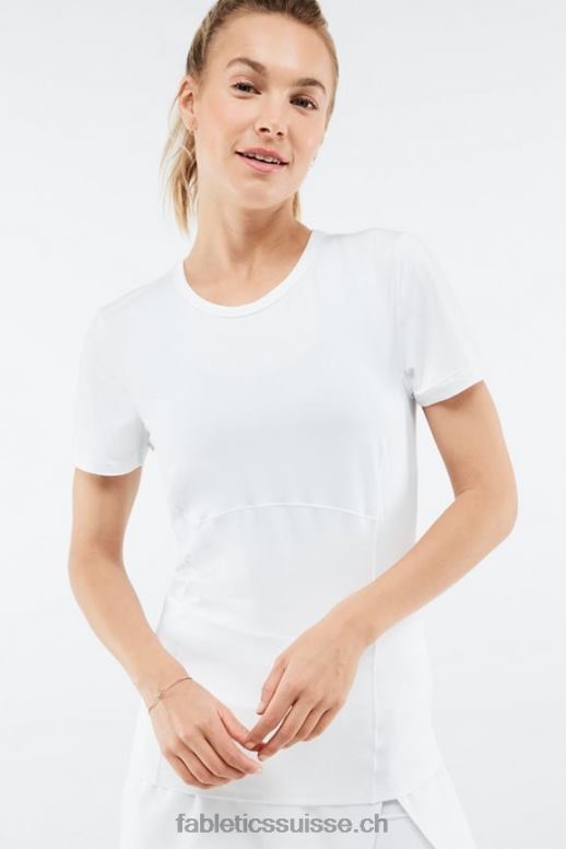 femmes haut à manches courtes phénix B0B6R2046 blanc Fabletics
