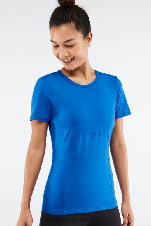 femmes haut à manches courtes phénix B0B6R2047 bleu électrique Fabletics