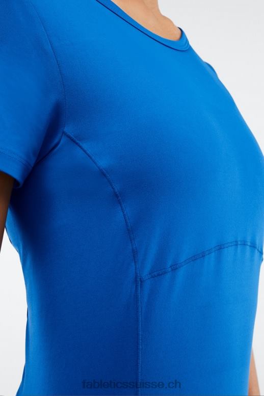 femmes haut à manches courtes phénix B0B6R2047 bleu électrique Fabletics
