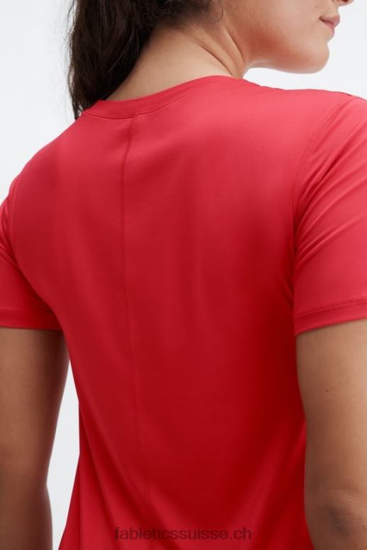 femmes haut à manches courtes phoenix lite B0B6R1978 haute rouge Fabletics