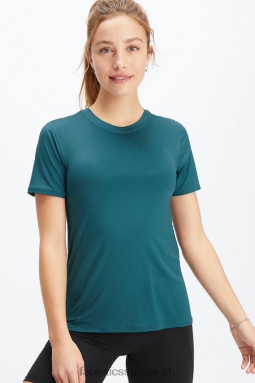 femmes haut à manches courtes phoenix lite B0B6R1982 vague de minuit Fabletics