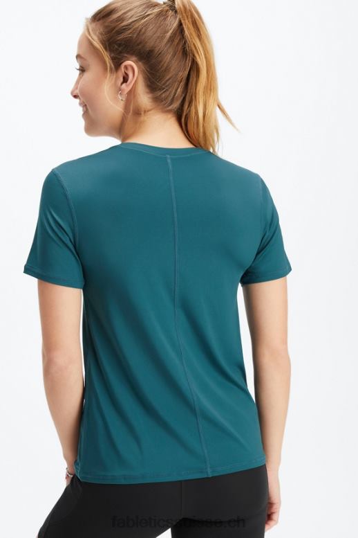 femmes haut à manches courtes phoenix lite B0B6R1982 vague de minuit Fabletics