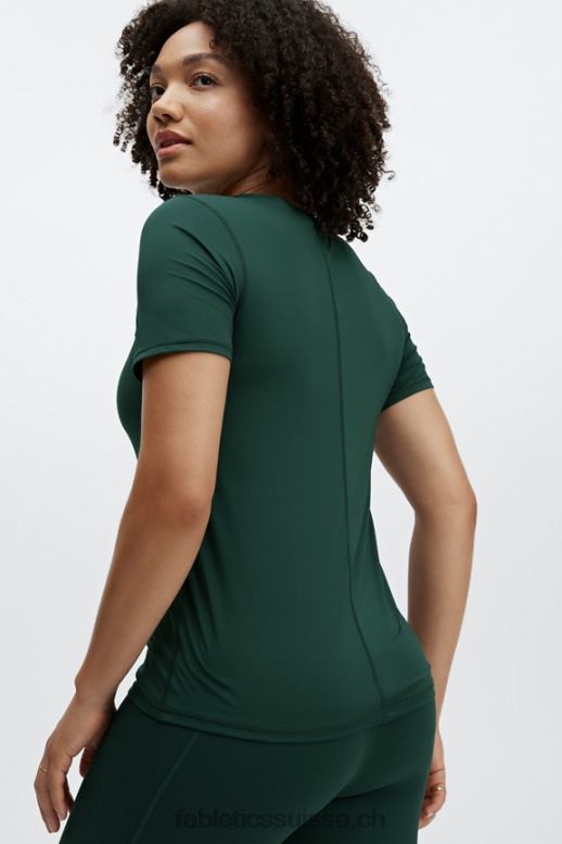 femmes haut à manches courtes phoenix lite B0B6R1985 pin foncé Fabletics