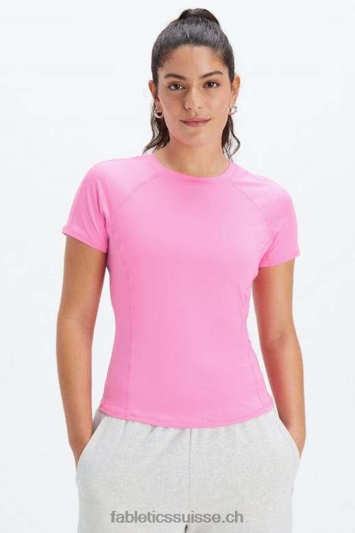 femmes haut à manches courtes phoenix lite B0B6R1990 rose électrique Fabletics