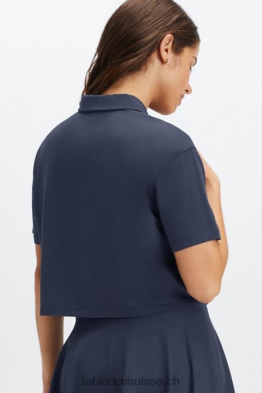 femmes polo de tennis universel à manches courtes B0B6R2005 marine classique Fabletics