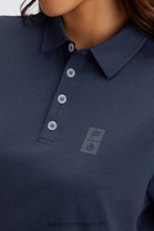 femmes polo de tennis universel à manches courtes B0B6R2005 marine classique Fabletics