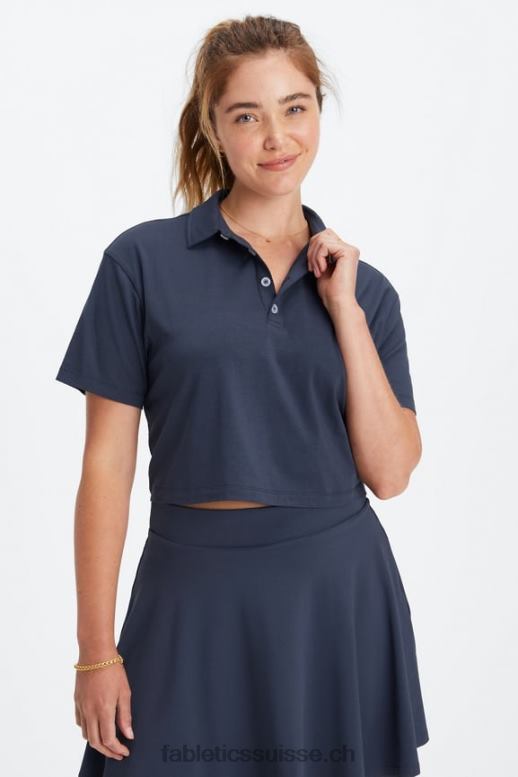 femmes polo à manches courtes B0B6R2002 marine classique Fabletics