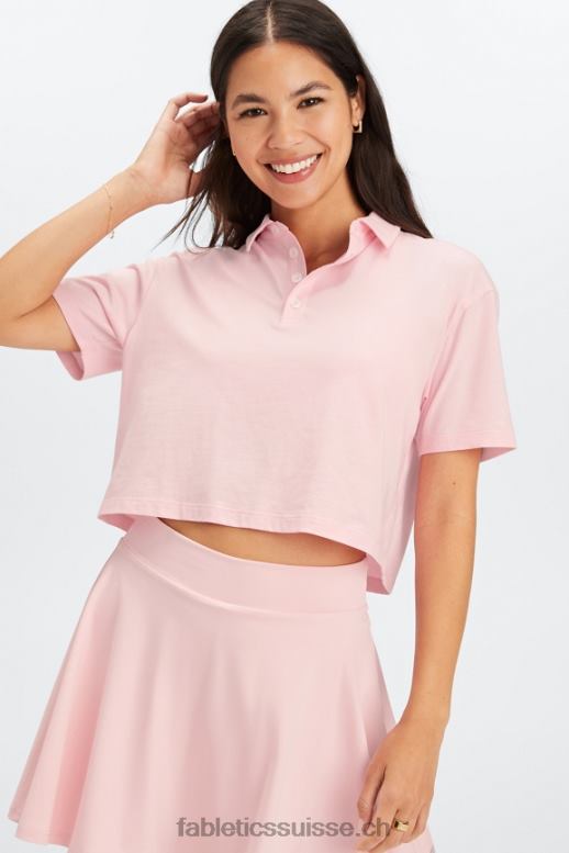 femmes polo à manches courtes B0B6R2006 orchidée rose Fabletics