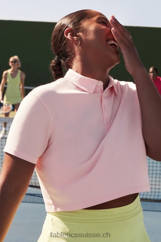femmes polo à manches courtes B0B6R2006 orchidée rose Fabletics