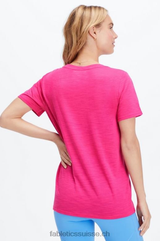 femmes t-shirt classique B0B6R2020 peluche rose/club athlétique Fabletics