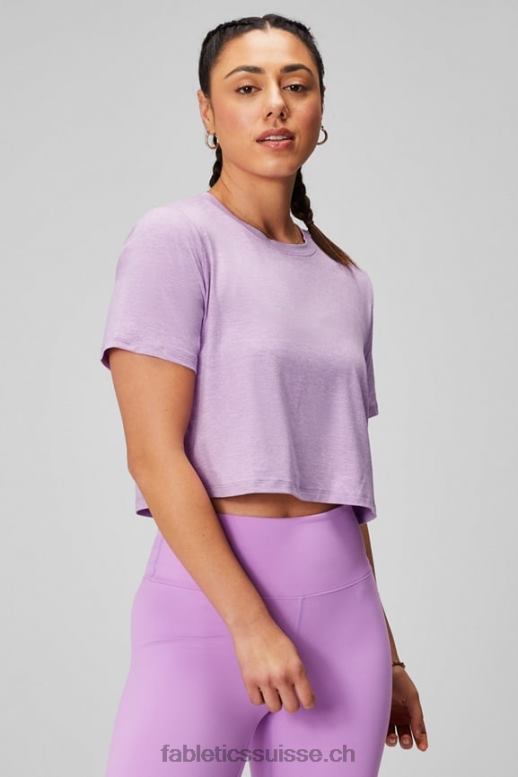 femmes t-shirt court à manches courtes dry-flex B0B6R1968 bruyère des cavernes de cristal Fabletics