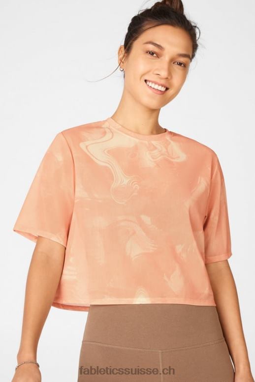 femmes t-shirt en maille nayeli B0B6R2089 lever de soleil marbré Fabletics