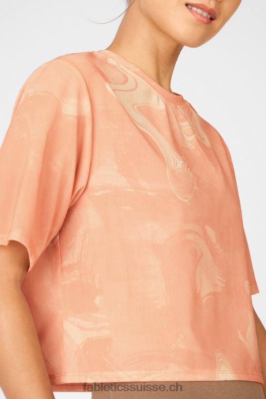 femmes t-shirt en maille nayeli B0B6R2089 lever de soleil marbré Fabletics