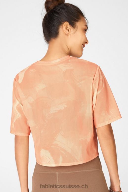 femmes t-shirt en maille nayeli B0B6R2089 lever de soleil marbré Fabletics