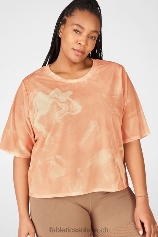 femmes t-shirt en maille nayeli B0B6R2090 lever de soleil marbré Fabletics