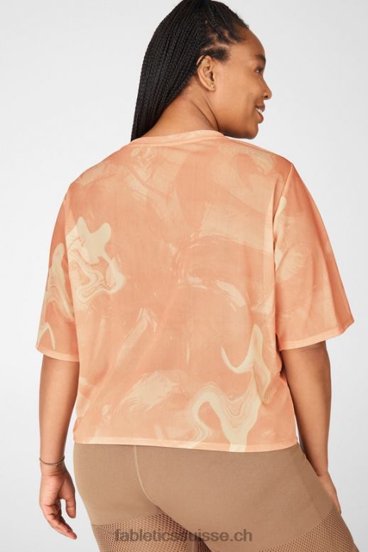 femmes t-shirt en maille nayeli B0B6R2090 lever de soleil marbré Fabletics
