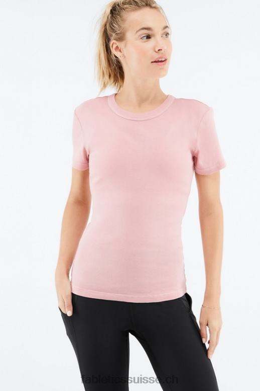 femmes t-shirt à manches courtes tinsley B0B6R2064 chamois rose Fabletics