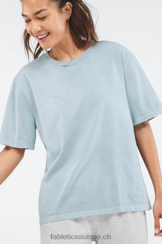 femmes t-shirt petit ami B0B6R2085 véritable lumière indigo Fabletics