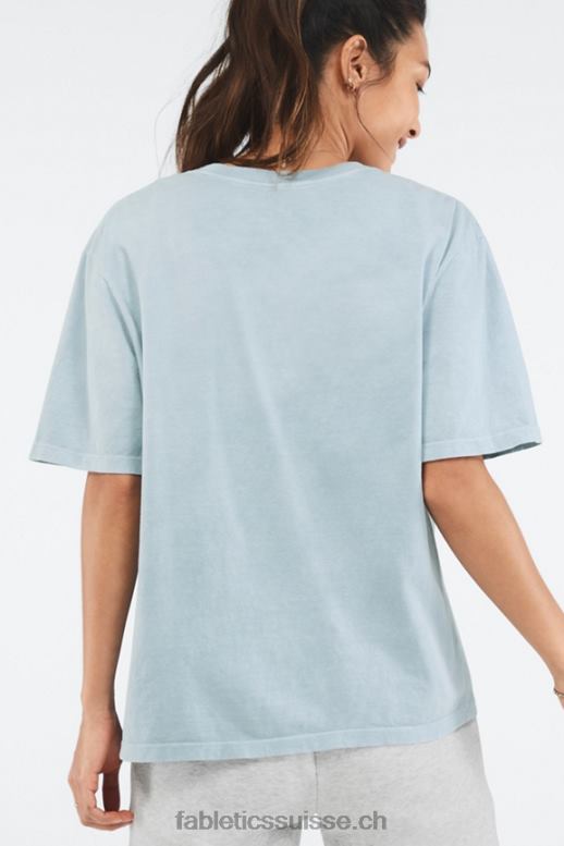 femmes t-shirt petit ami B0B6R2085 véritable lumière indigo Fabletics