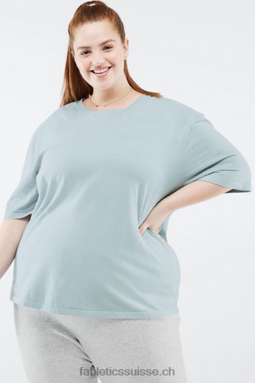 femmes t-shirt petit ami B0B6R2086 véritable lumière indigo Fabletics