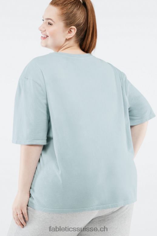 femmes t-shirt petit ami B0B6R2086 véritable lumière indigo Fabletics