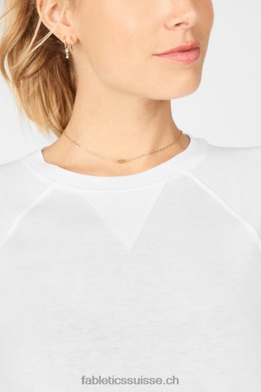 femmes t-shirt raglan à manches courtes loveday B0B6R2091 blanc Fabletics