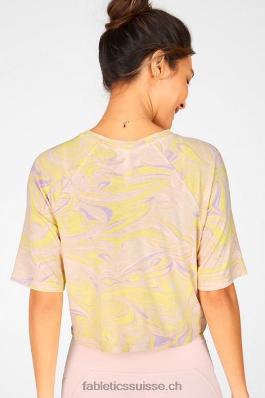 femmes t-shirt raglan à manches courtes loveday B0B6R2092 marbre Fabletics