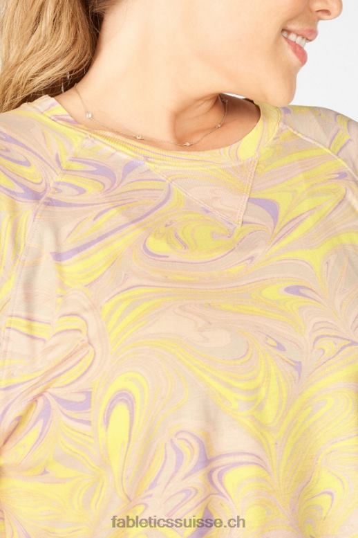 femmes t-shirt raglan à manches courtes loveday B0B6R2093 marbre Fabletics