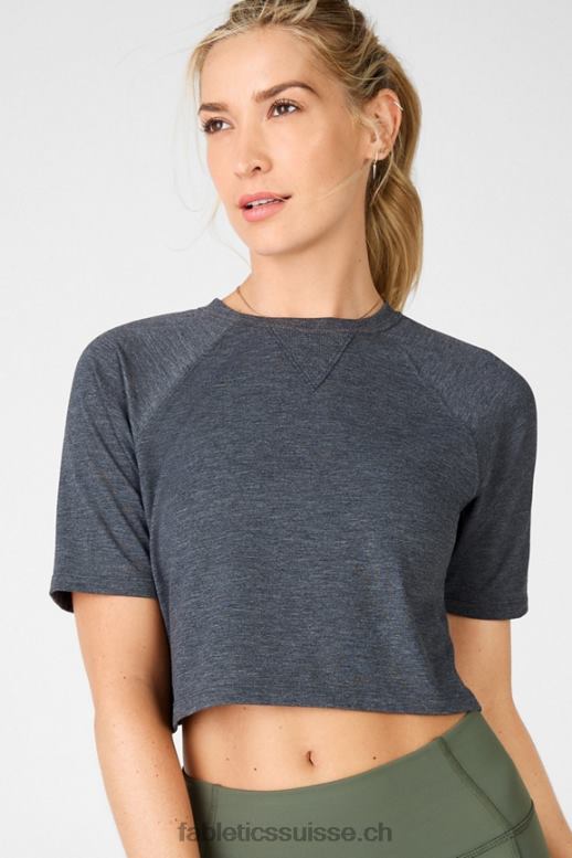 femmes t-shirt raglan à manches courtes loveday B0B6R2105 bruyère noire Fabletics