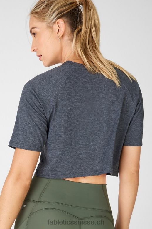 femmes t-shirt raglan à manches courtes loveday B0B6R2105 bruyère noire Fabletics