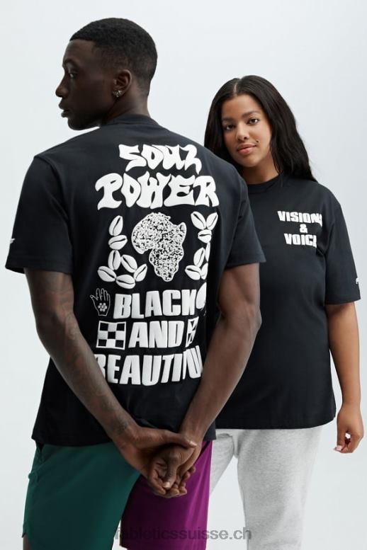 femmes t-shirt unisexe africobra B0B6R2075 noir Fabletics
