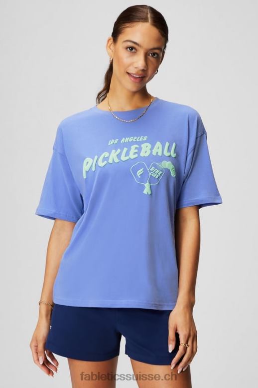 femmes t-shirt vintage à manches courtes B0B6R1961 graphique pervenche punch/pickleball Fabletics