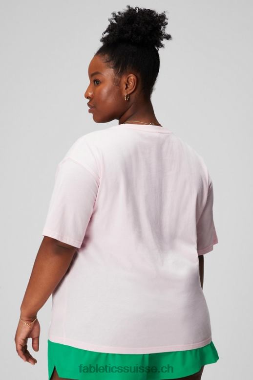 femmes t-shirt vintage à manches courtes B0B6R1963 rose tendre/graphique Fabletics