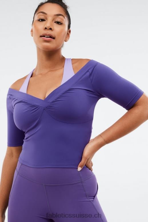 femmes top natasha à manches courtes B0B6R2087 mystique Fabletics