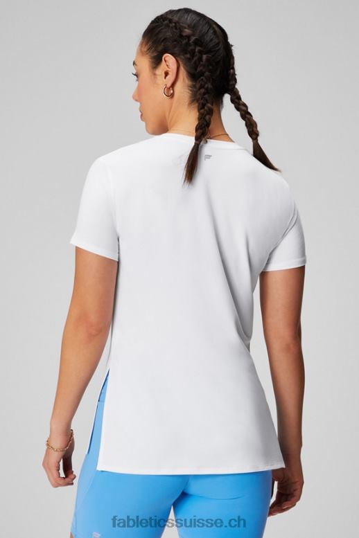 femmes tunique à manches courtes dry-flex B0B6R1972 blanc classique Fabletics
