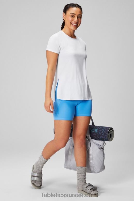 femmes tunique à manches courtes dry-flex B0B6R1972 blanc classique Fabletics