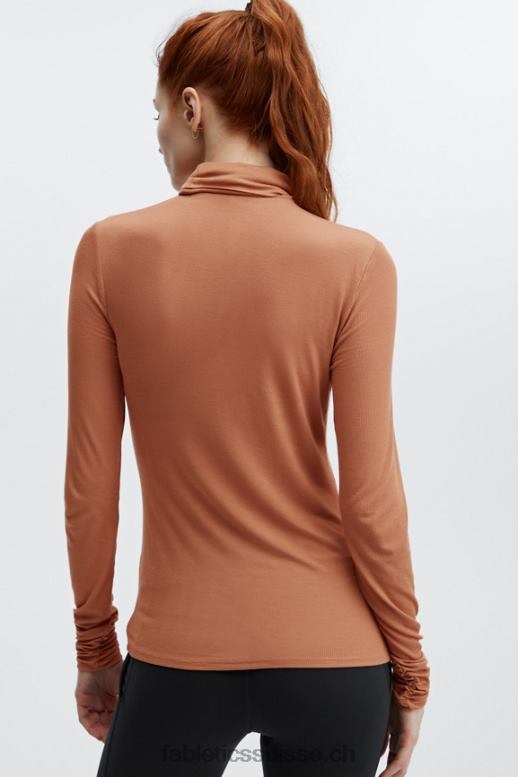 femmes haut jess à manches longues et col roulé B0B6R2671 séquoia Fabletics