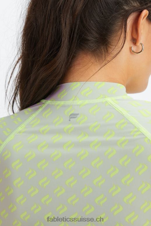 femmes haut léger à manches longues B0B6R2628 tranche de logo de limeade Fabletics