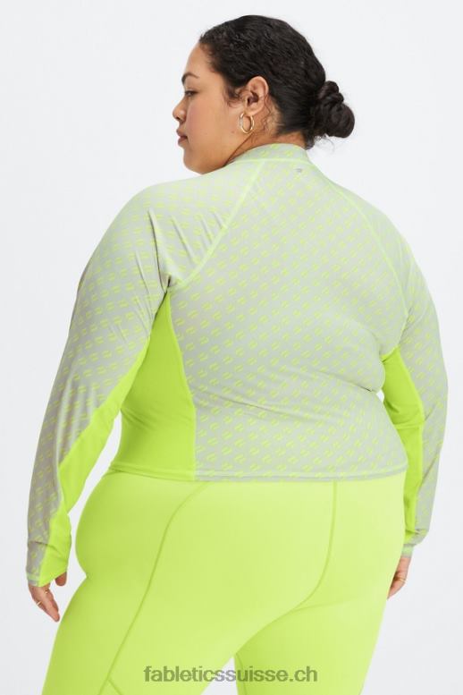 femmes haut léger à manches longues B0B6R2629 tranche de logo de limeade Fabletics