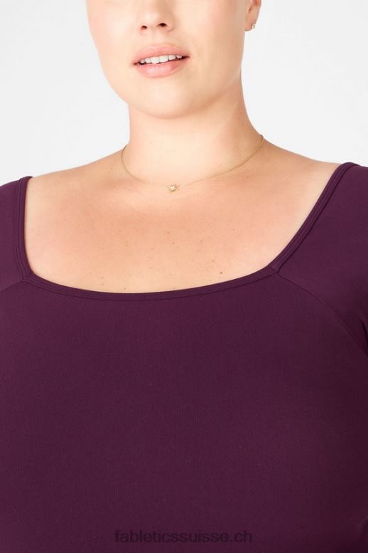 femmes haut à manches longues emilia sculptknit ii B0B6R2685 prune parfaite Fabletics