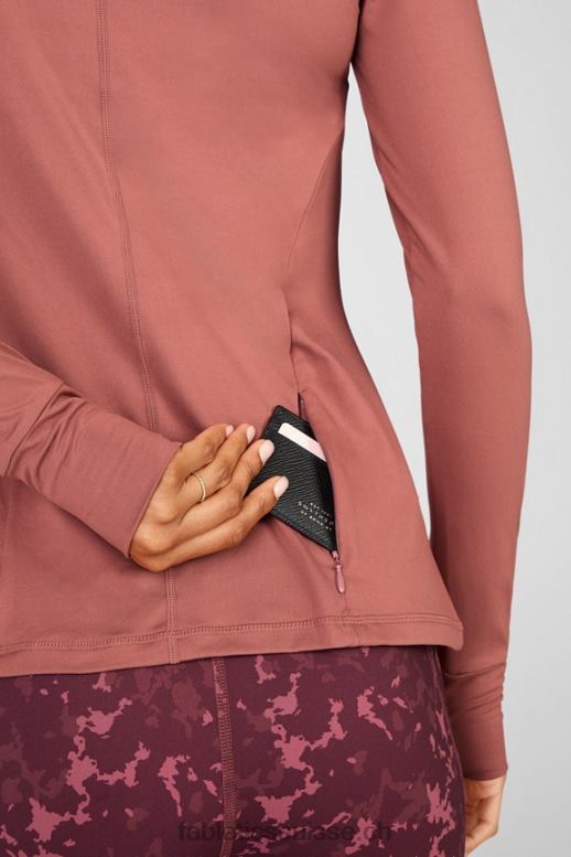 femmes haut à manches longues phénix B0B6R2721 moka cerise Fabletics
