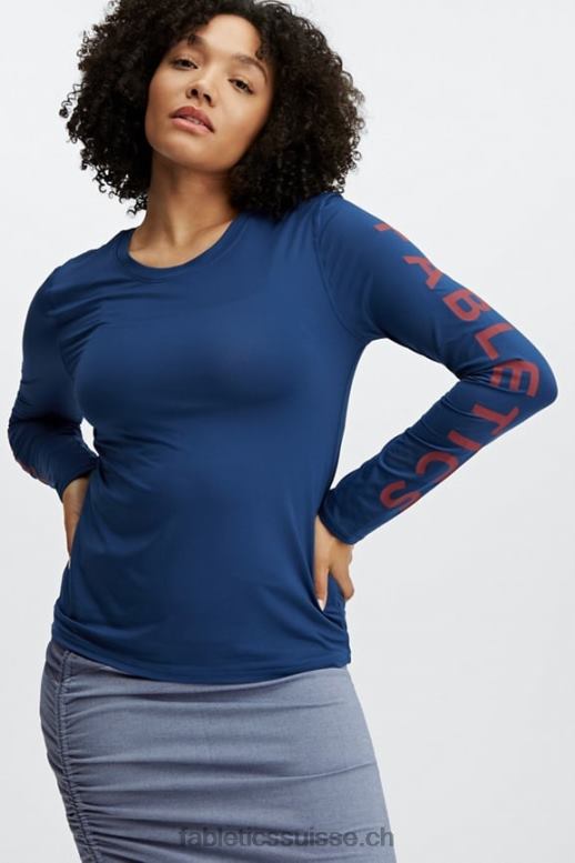 femmes haut à manches longues phoenix lite B0B6R2618 pivoine marine/rouge rio Fabletics