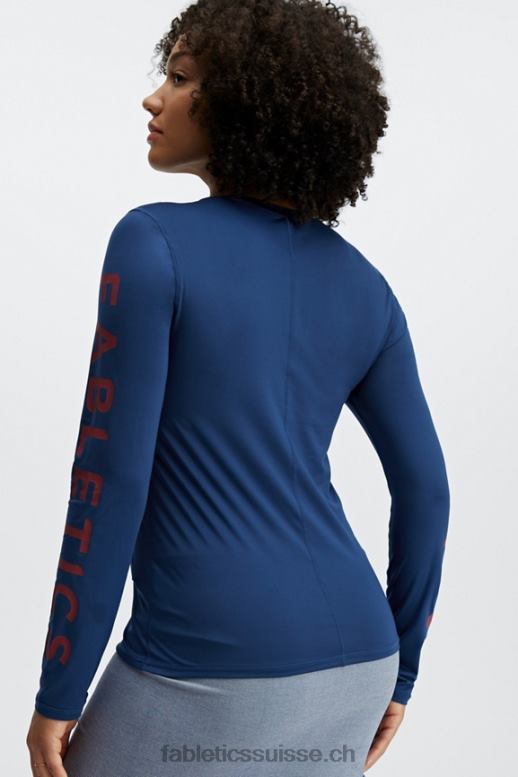 femmes haut à manches longues phoenix lite B0B6R2618 pivoine marine/rouge rio Fabletics