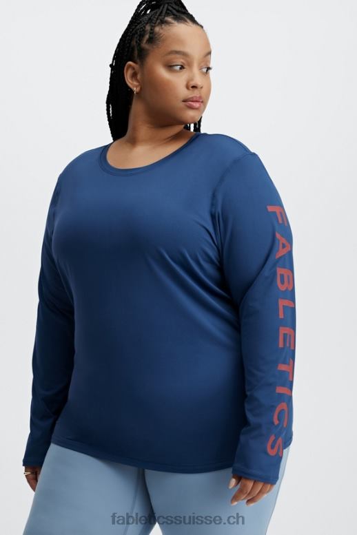 femmes haut à manches longues phoenix lite B0B6R2630 pivoine marine/rouge rio Fabletics