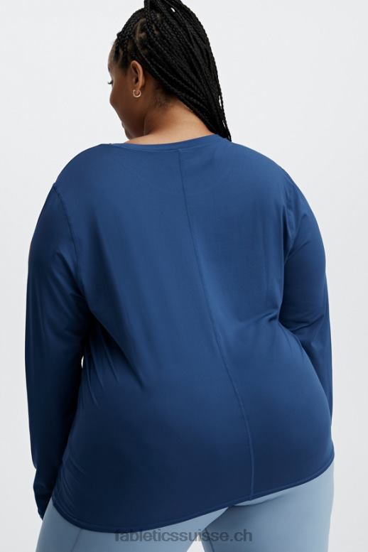 femmes haut à manches longues phoenix lite B0B6R2630 pivoine marine/rouge rio Fabletics